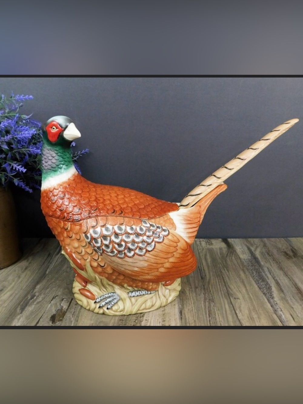 Large Lenox Riverwood Country Pheasant Soup Tureen. New. Beautiful!